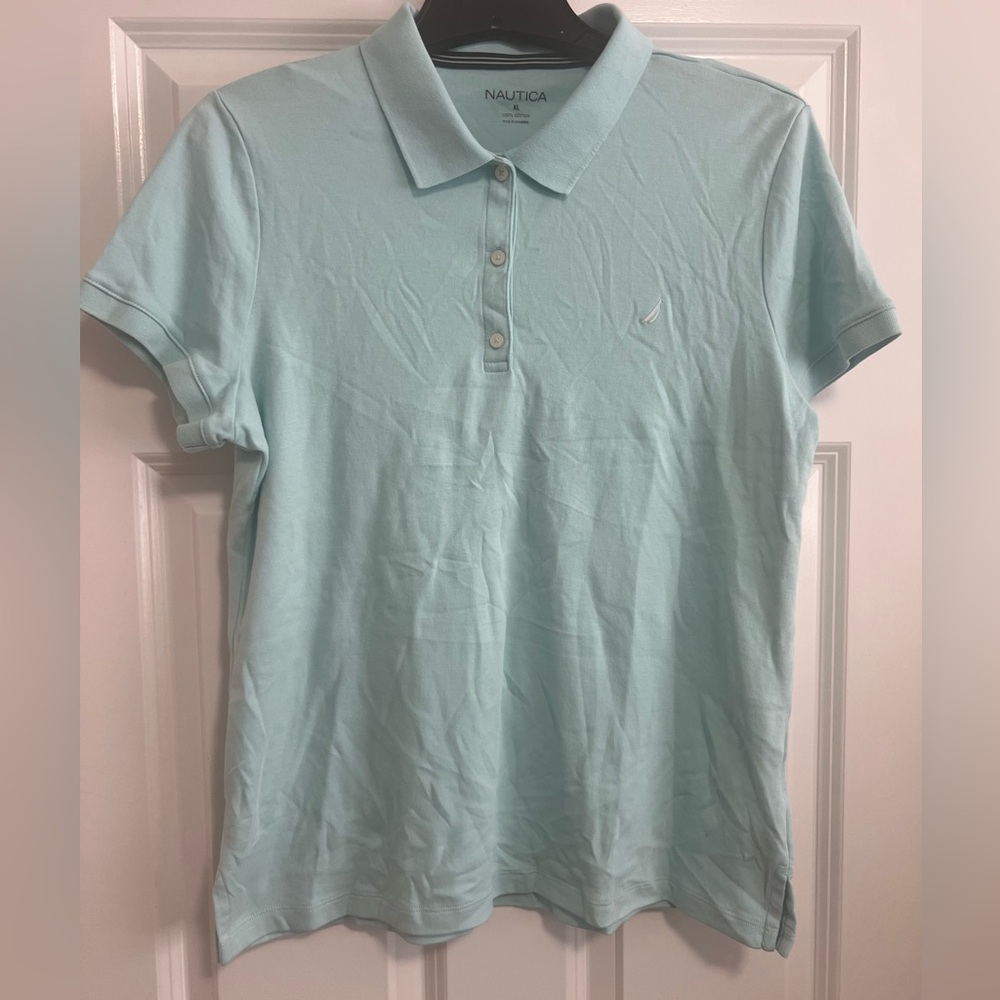 Nautica Light Blue Polo Womens Polo Shirt